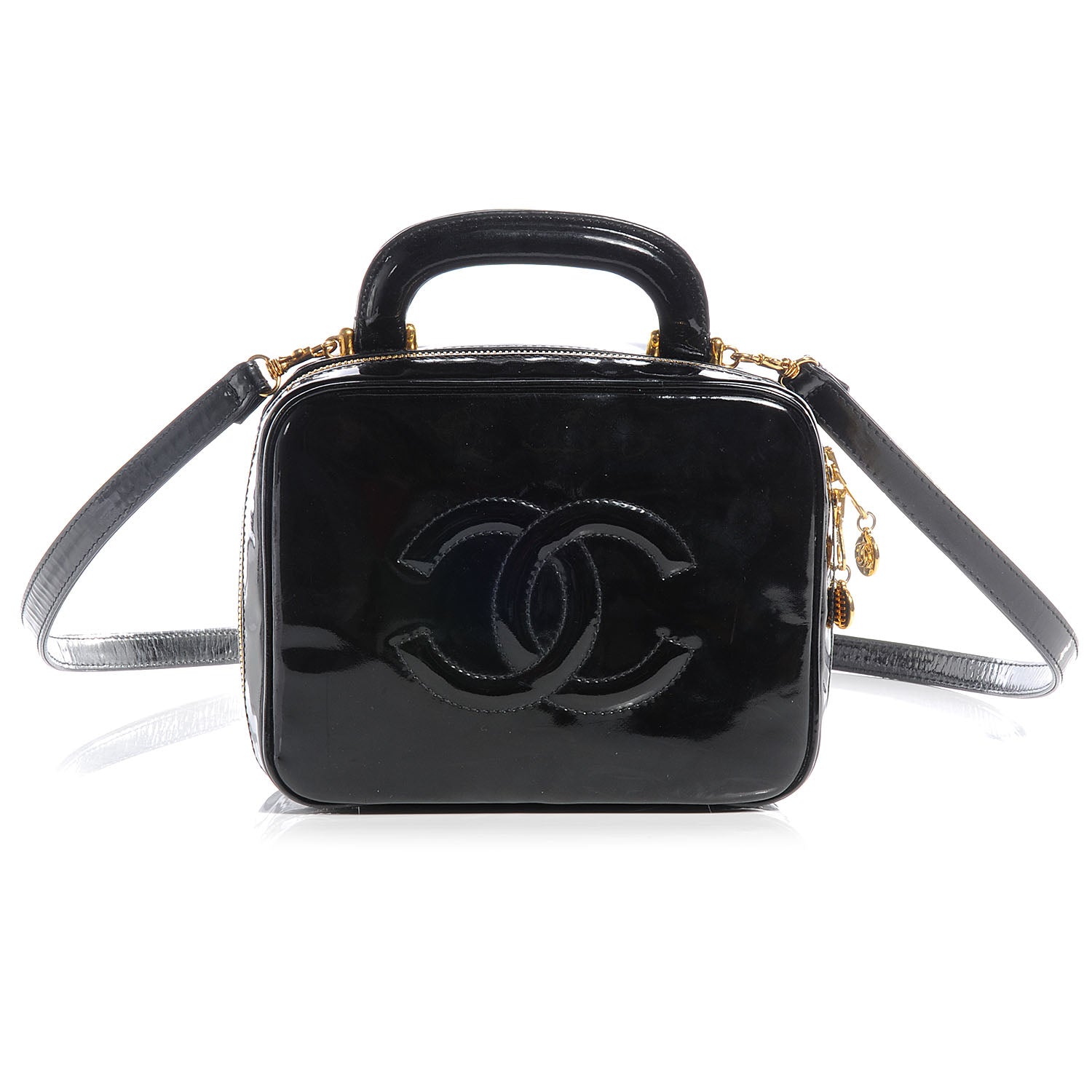 Chanel Patent Vanity Cosmetic Case Black 1 of 7