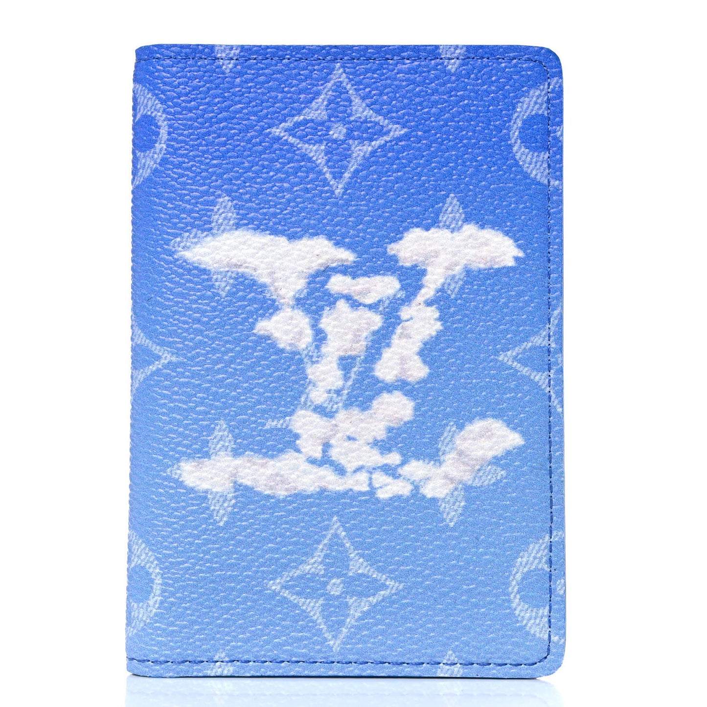 Monogram Clouds Pocket Organizer Blue