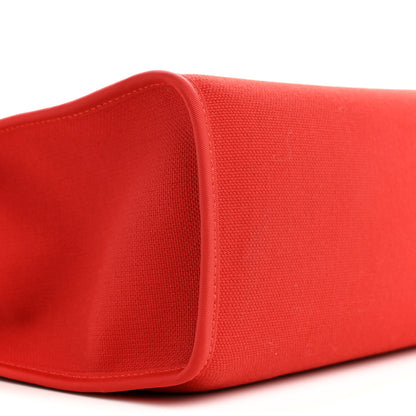 Hermes Vache Hunter Toile Herbag Zip 31 PM Rouge Tomate Natural 10 of 11