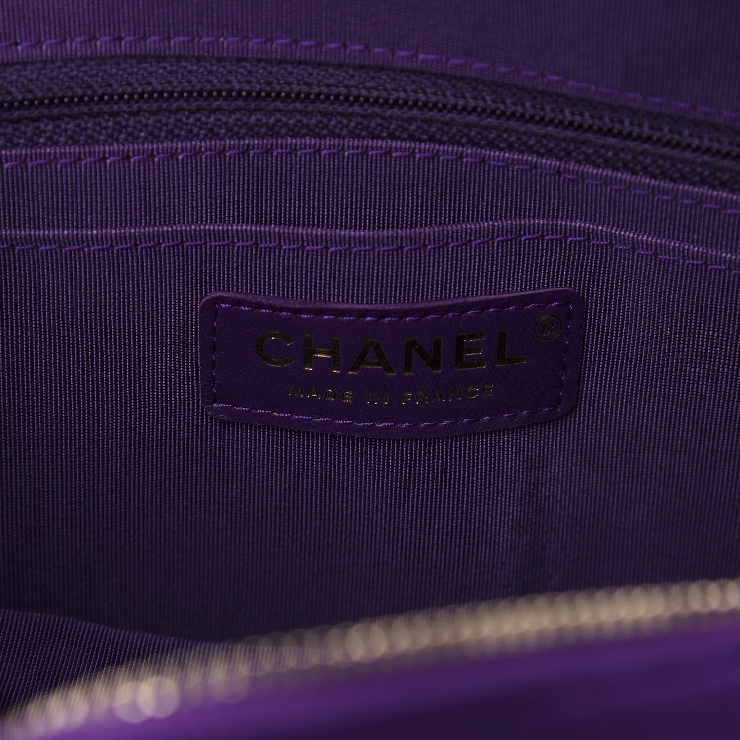 Chanel Jersey Quilted Camera Case Purple 9 of 12