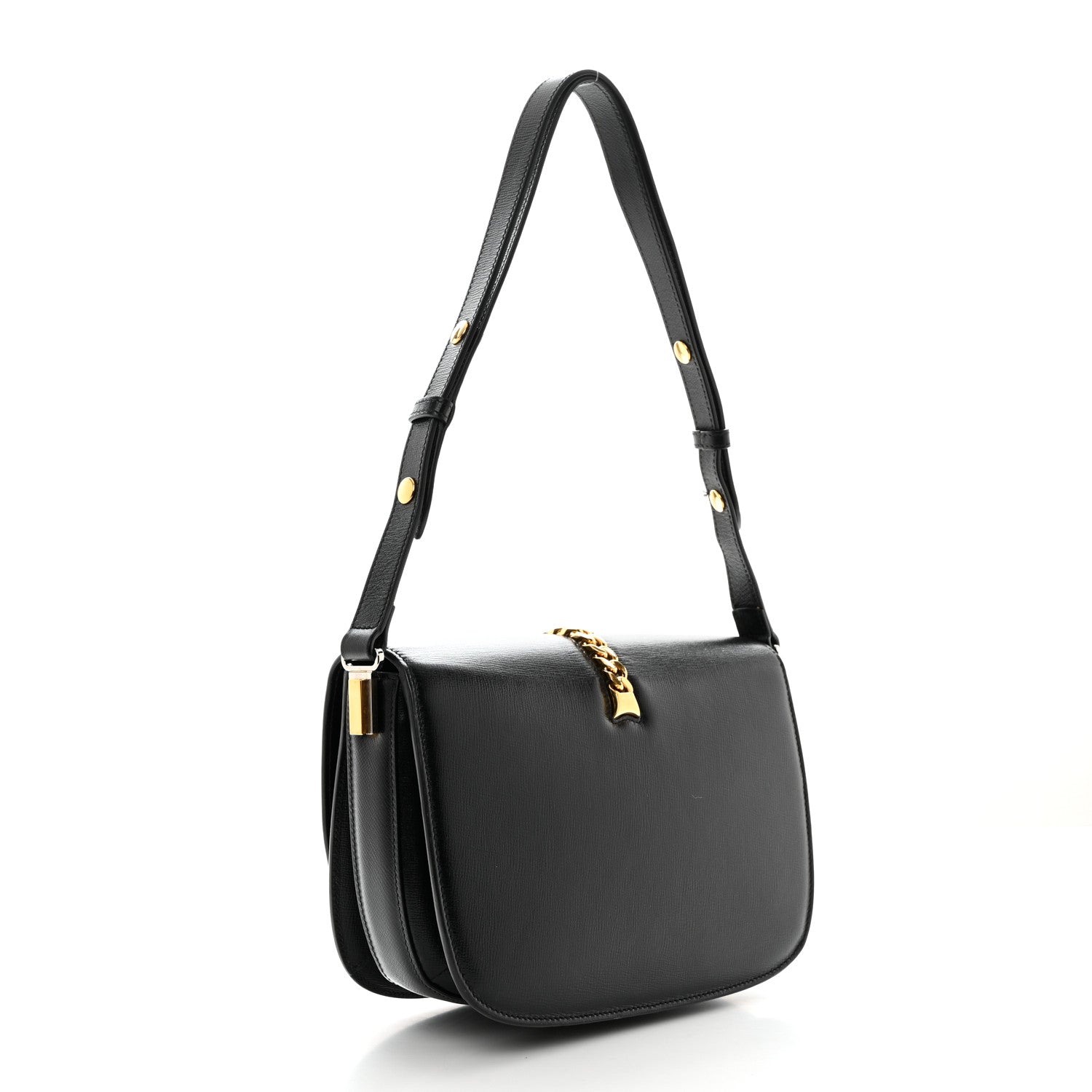 Gucci Azalea Calfskin Small Sylvie 1969 Flap Messenger Bag Black 2 of 11