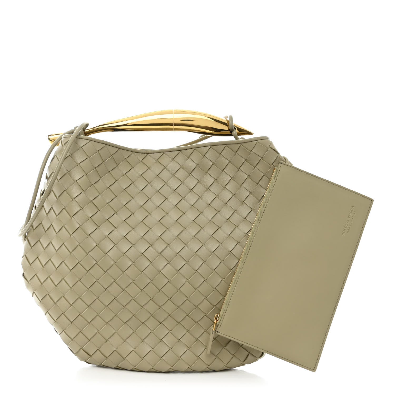 Bottega Veneta Nappa Intrecciato Medium Sardine Bag Travertine 2 of 11