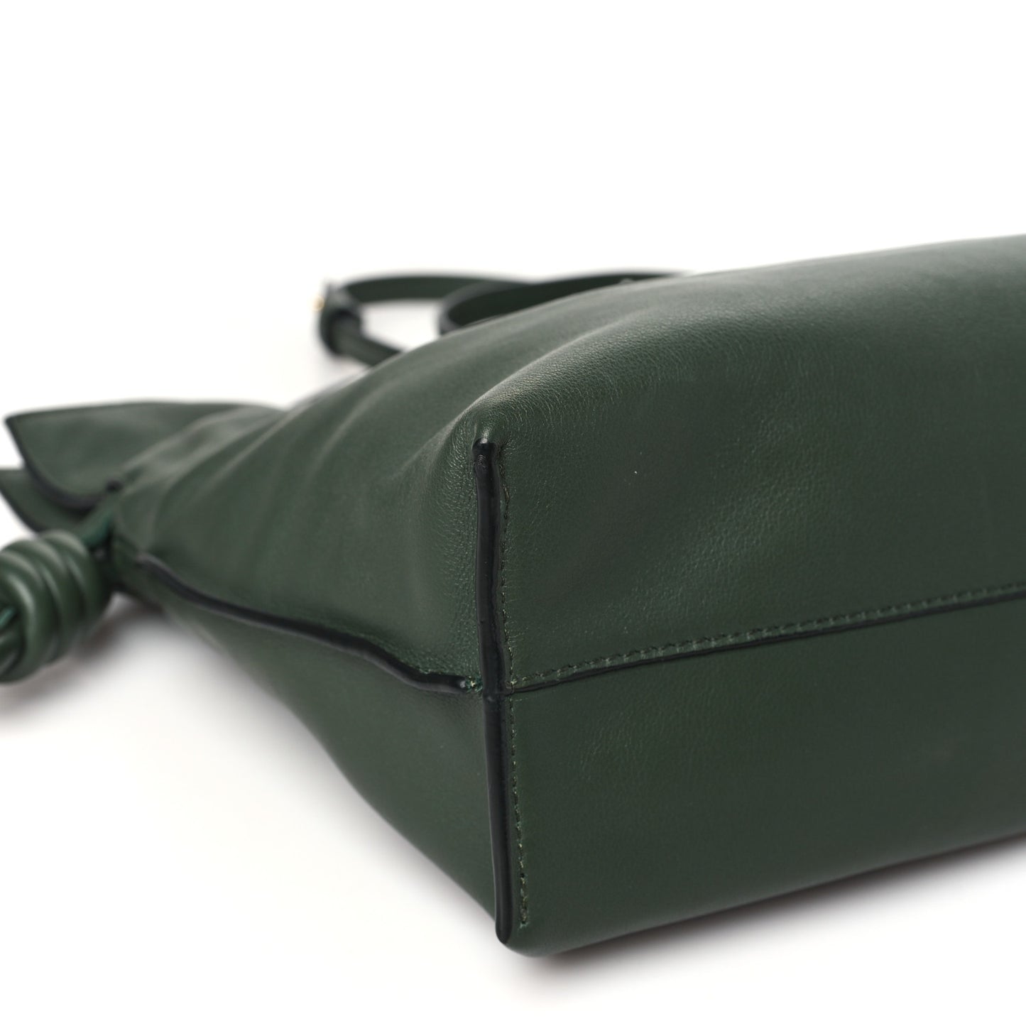 Nappa Flamenco Knot Clutch Vintage Khaki
