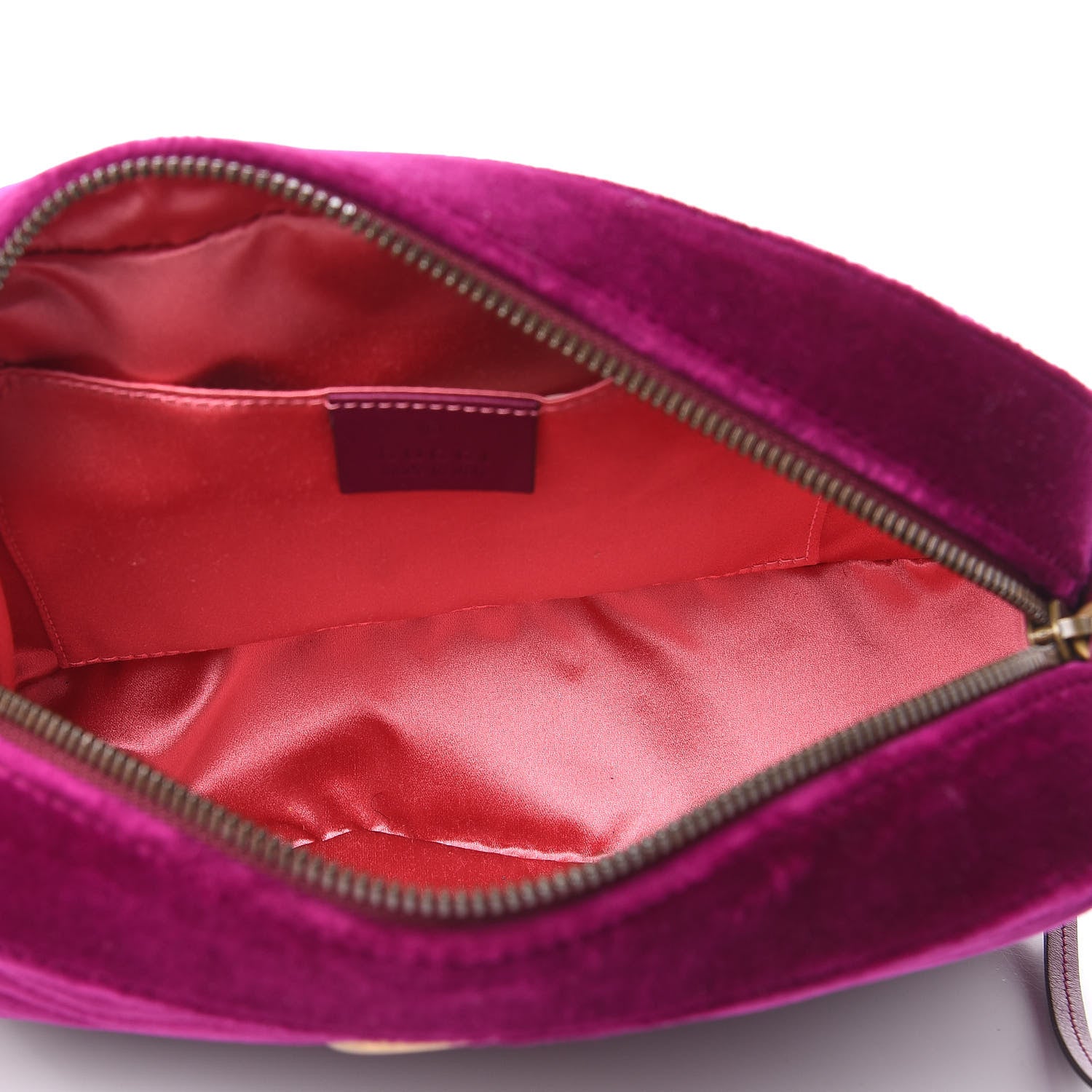 Gucci Velvet Matelasse Small GG Marmont Chain Shoulder Bag Fuchsia Violet Cyclamen 5 of 9