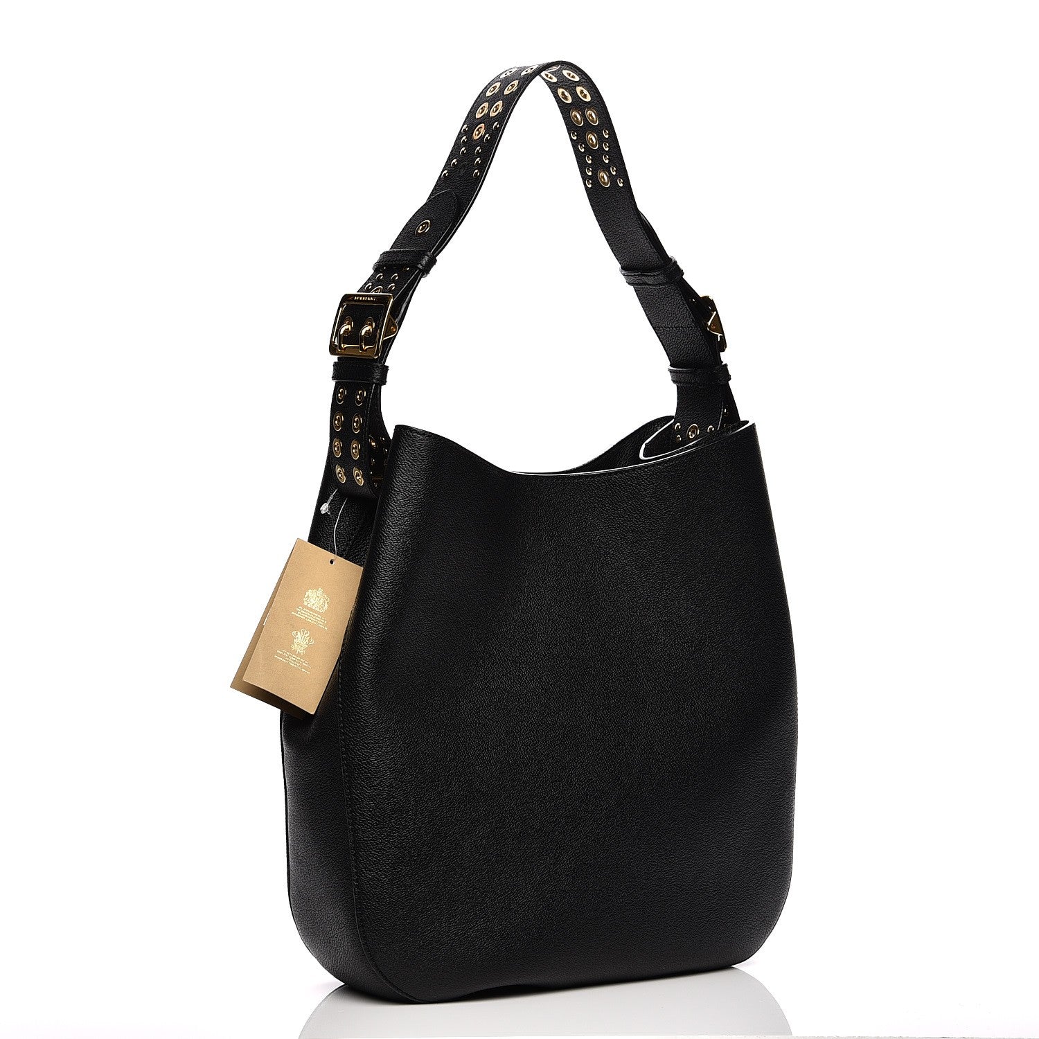 Burberry Grainy Calfskin Small Elmstone Hobo Black 4 of 8