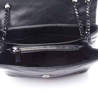 Saint Laurent Calfskin Y Quilted Monogram Small Loulou Chain Satchel Black 5 of 10