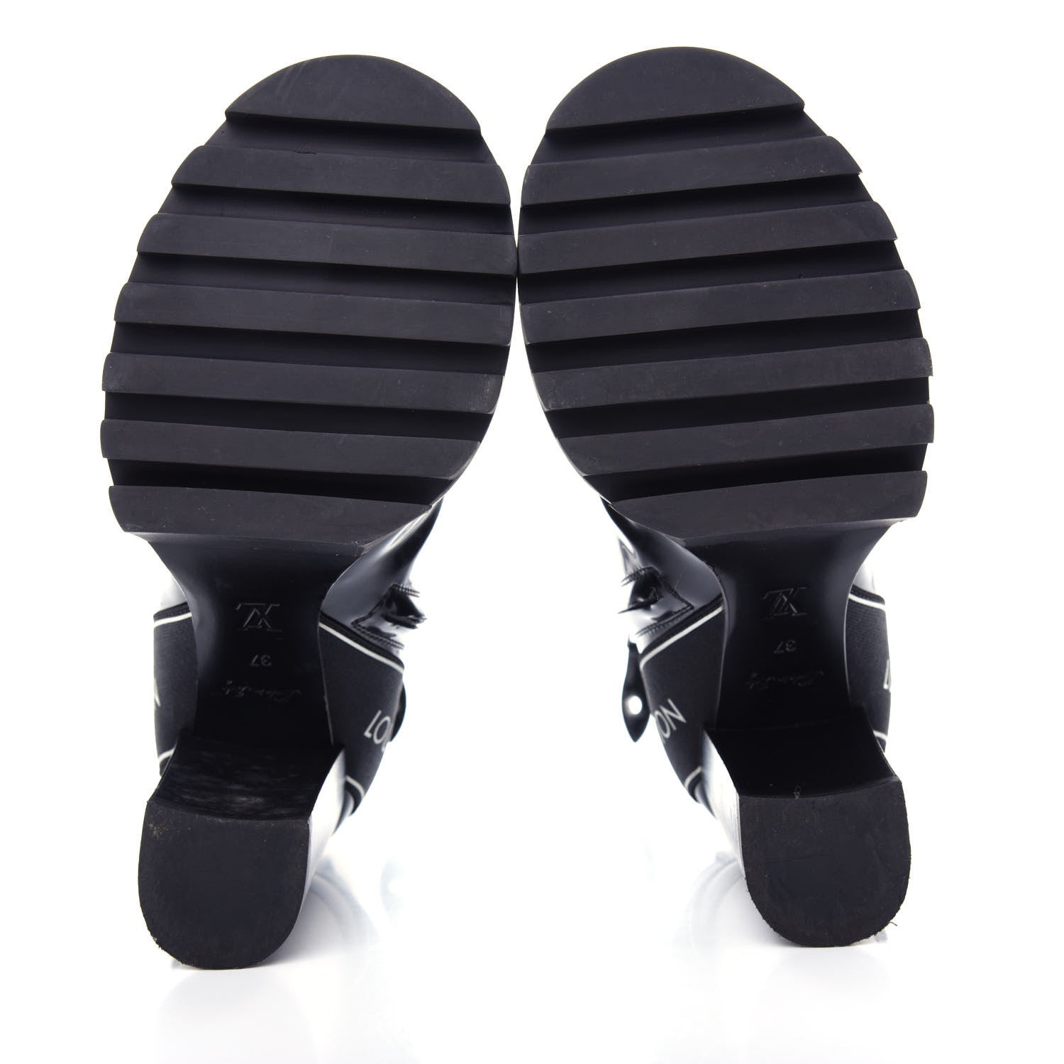 Louis Vuitton Glazed Calfskin Star Trail Ankle Boots 37 Black 6 of 10
