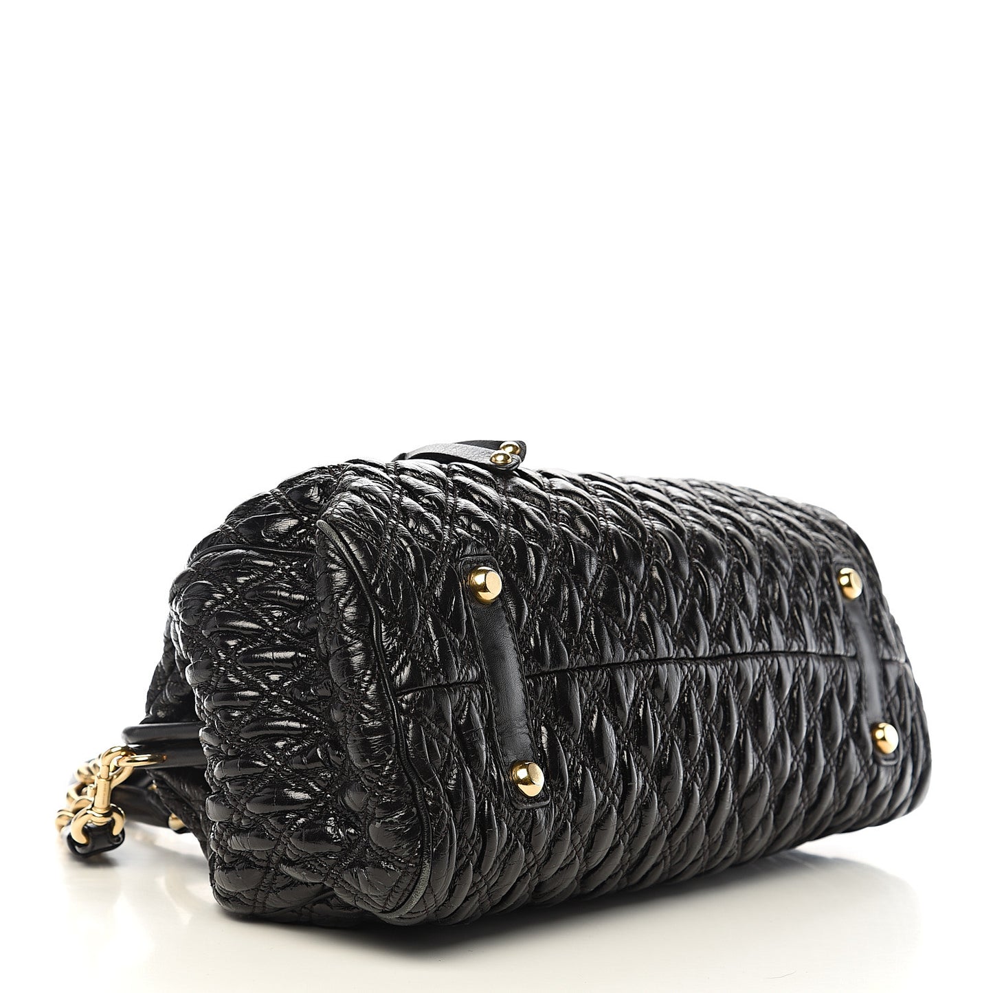 Calfskin Quilted Stam Black