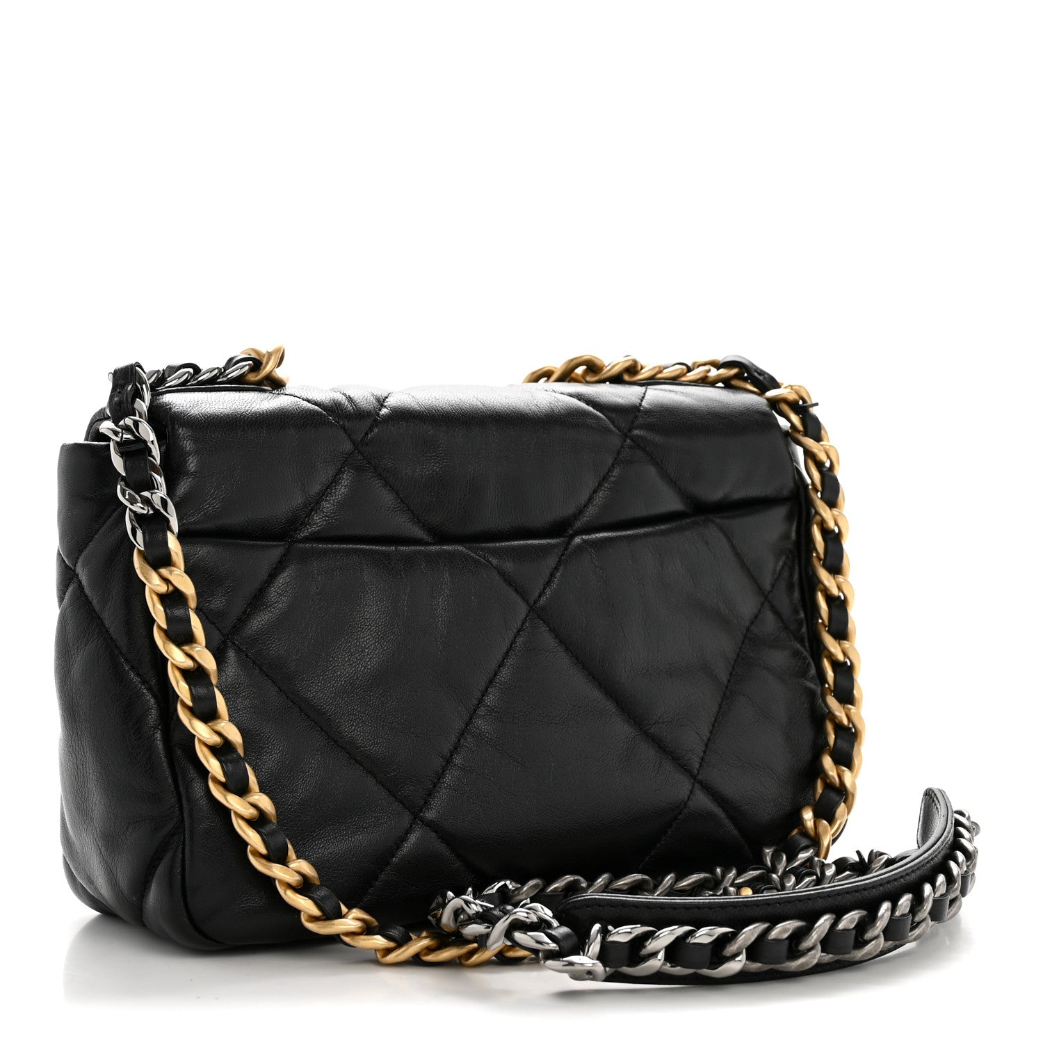 Chanel Goatskin Quilted Medium Chanel 19 Flap Black 3 of 12