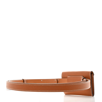 Hermes Epsom Kelly Pocket Belt Gold 2 of 4