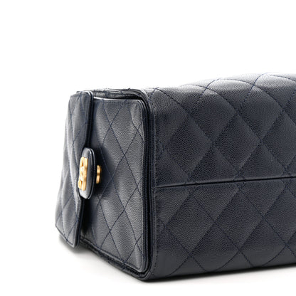 Chanel Caviar Quilted Small Chanel 25 Handbag Dark Navy 9 of 10