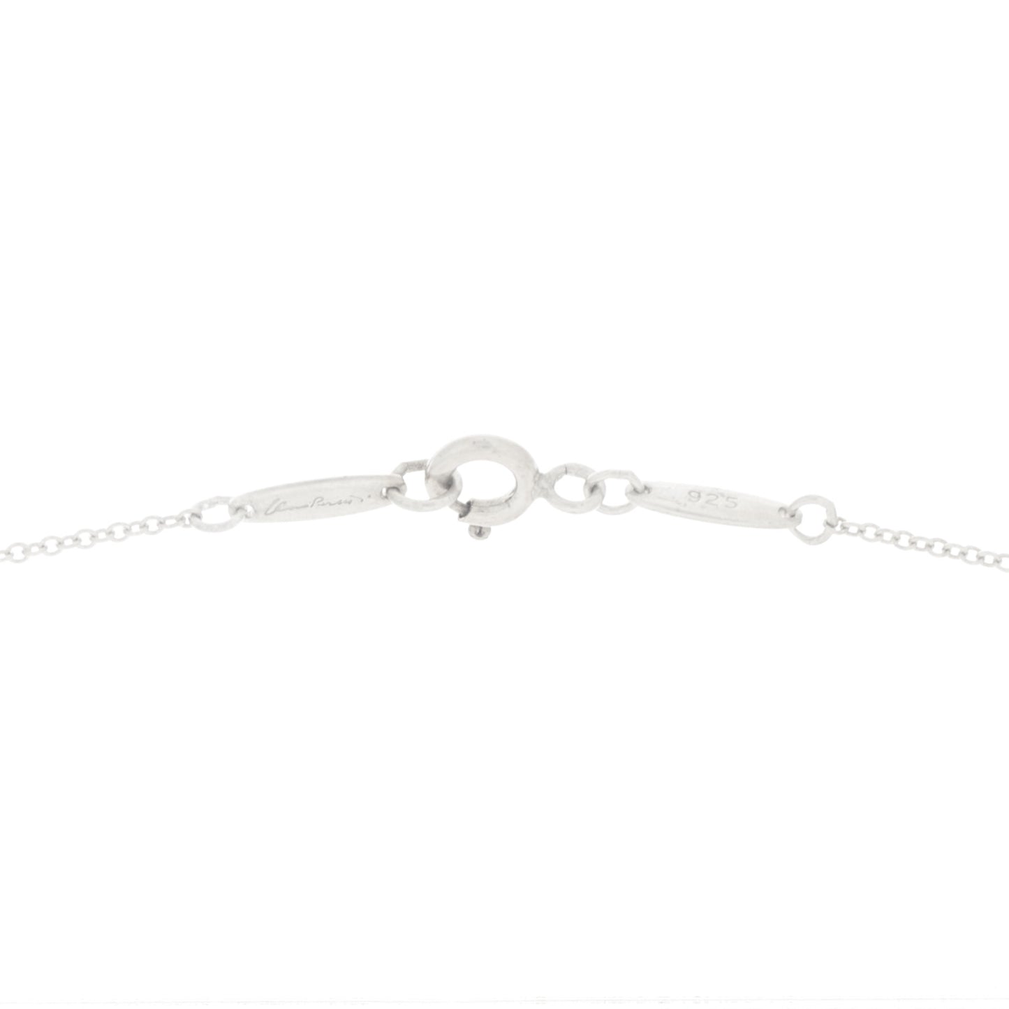 Sterling Silver 12mm Elsa Peretti Teardrop Pendant Necklace
