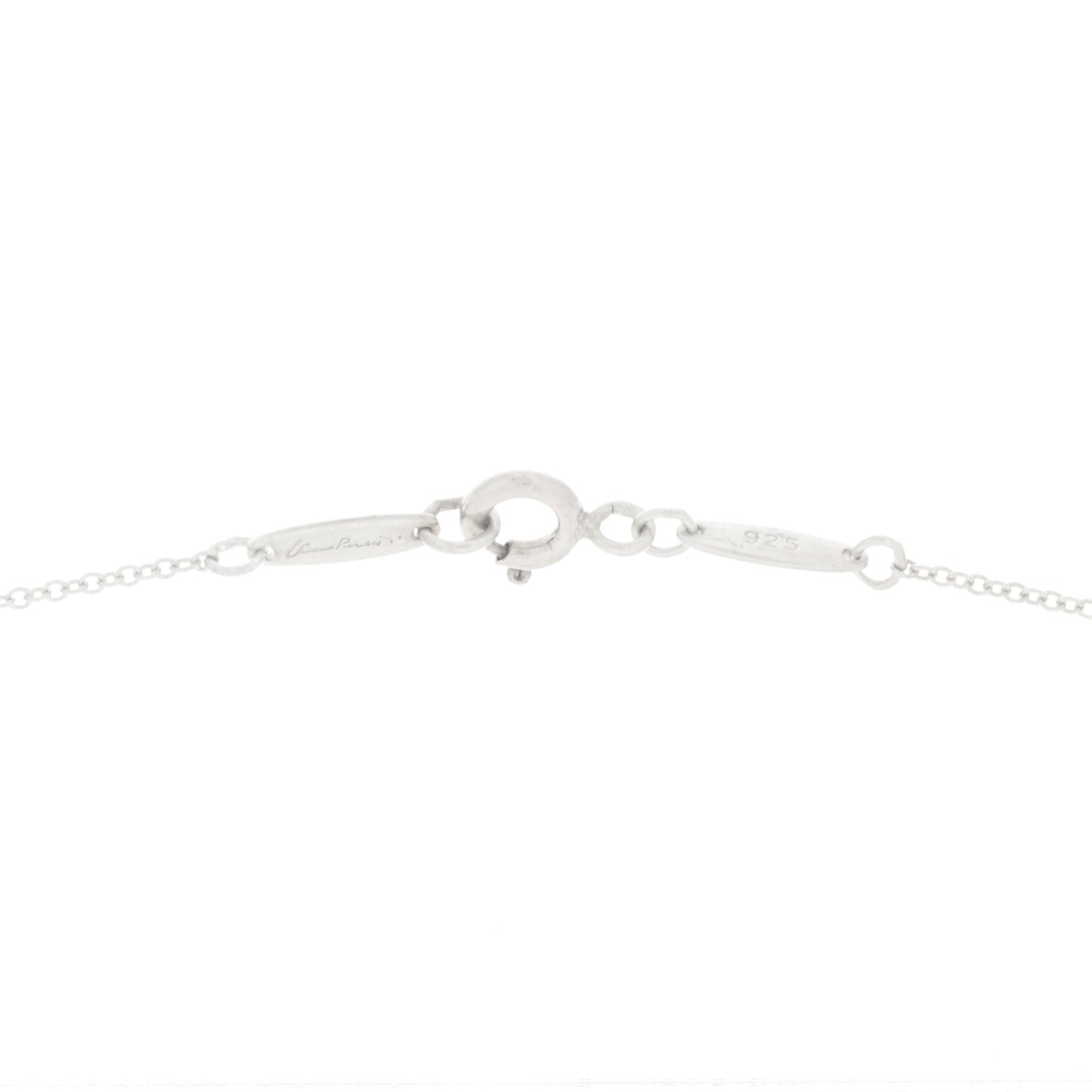 Tiffany Sterling Silver 12mm Elsa Peretti Teardrop Pendant Necklace 5 of 6