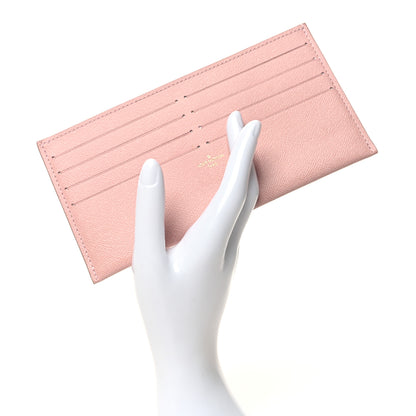 Louis Vuitton Calfskin Felicie Card Holder Insert Rose Poudre 2 of 6