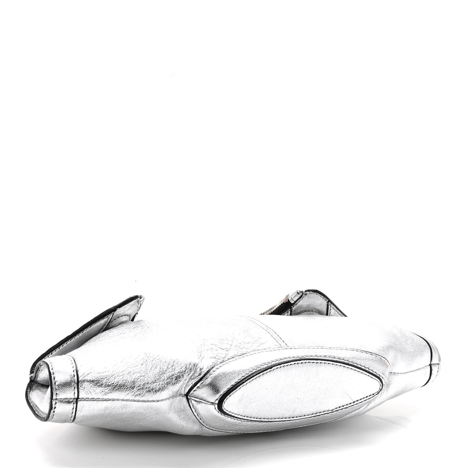 Alexander McQueen Metallic Lambskin De Manta Clutch Silver 4 of 10