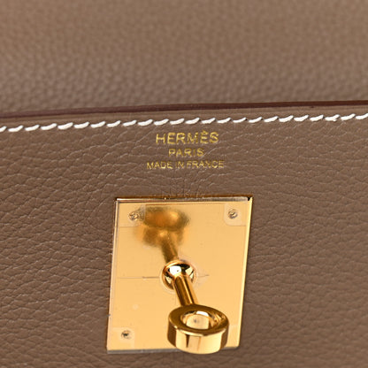Hermes Togo Kelly Retourne 28 Etoupe 6 of 11