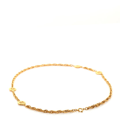 Chanel Metal Chain CC Medallion Belt Gold 2 of 4