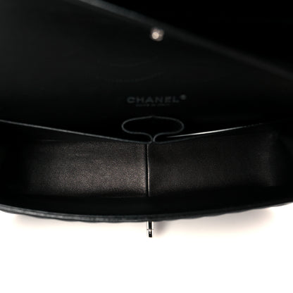 Chanel Caviar Chevron Quilted Jumbo Double Flap Black 5 of 11