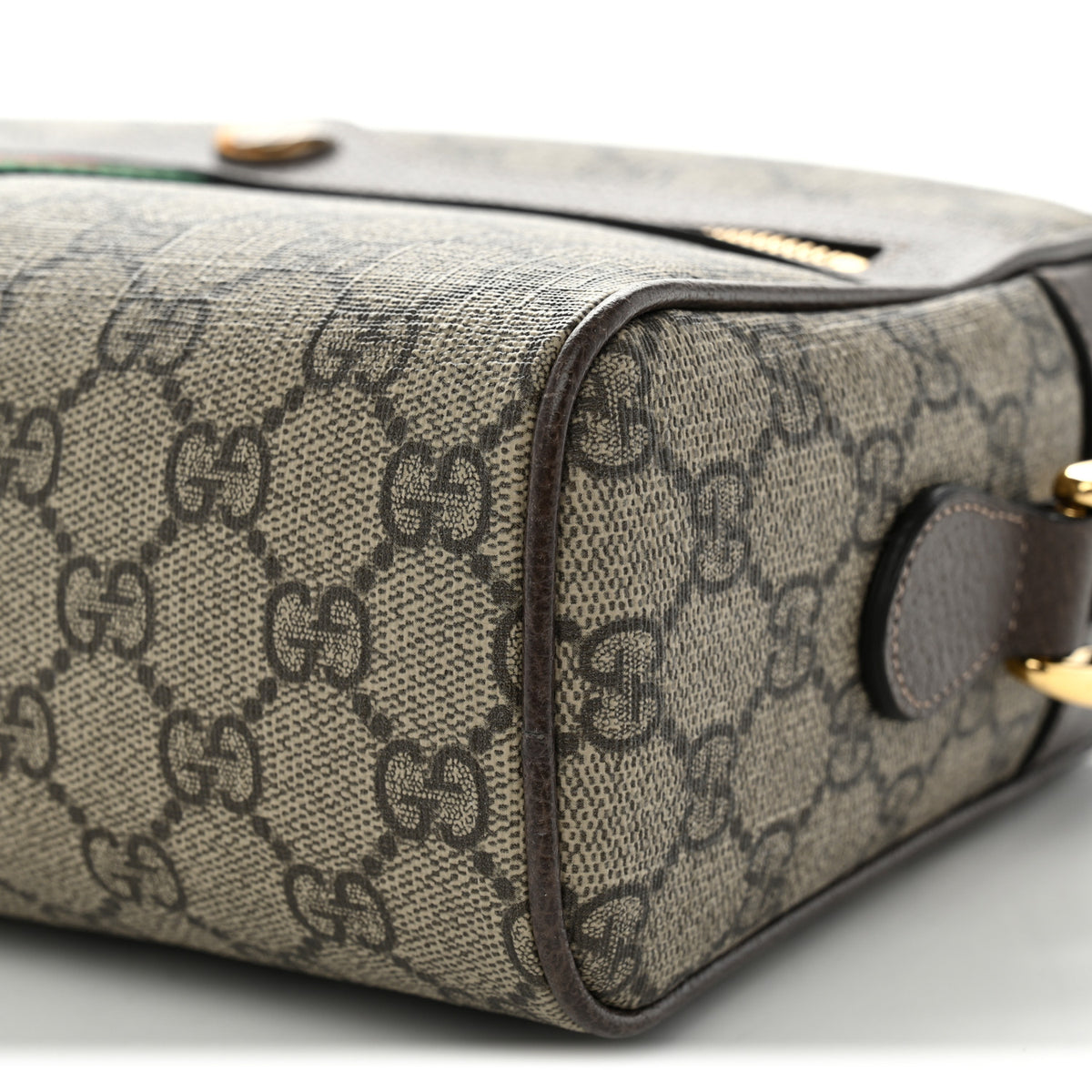 GG Supreme Monogram Web Small Ophidia Shoulder Bag Brown