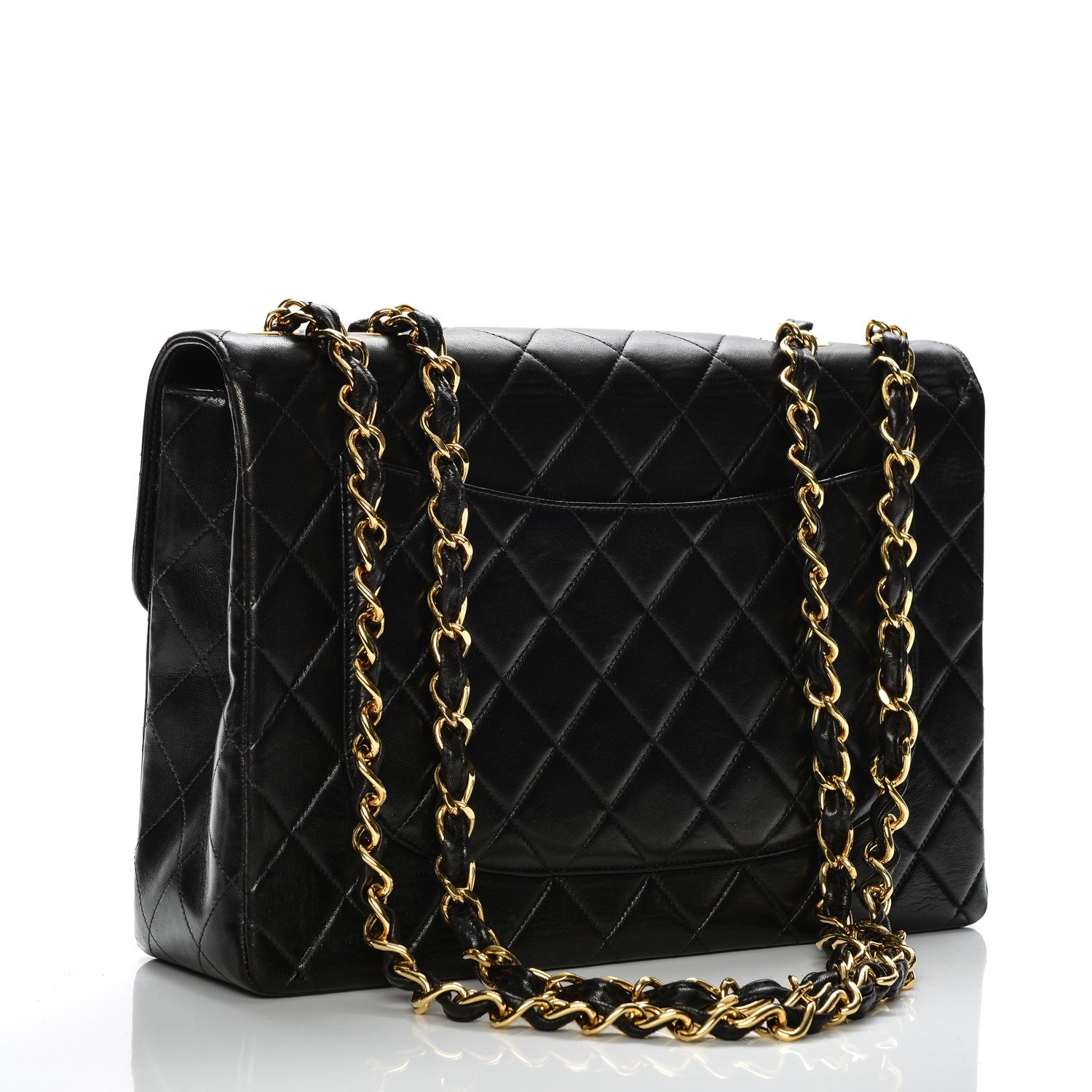 Chanel Lambskin Quilted Jumbo Single Flap Black 3 of 7