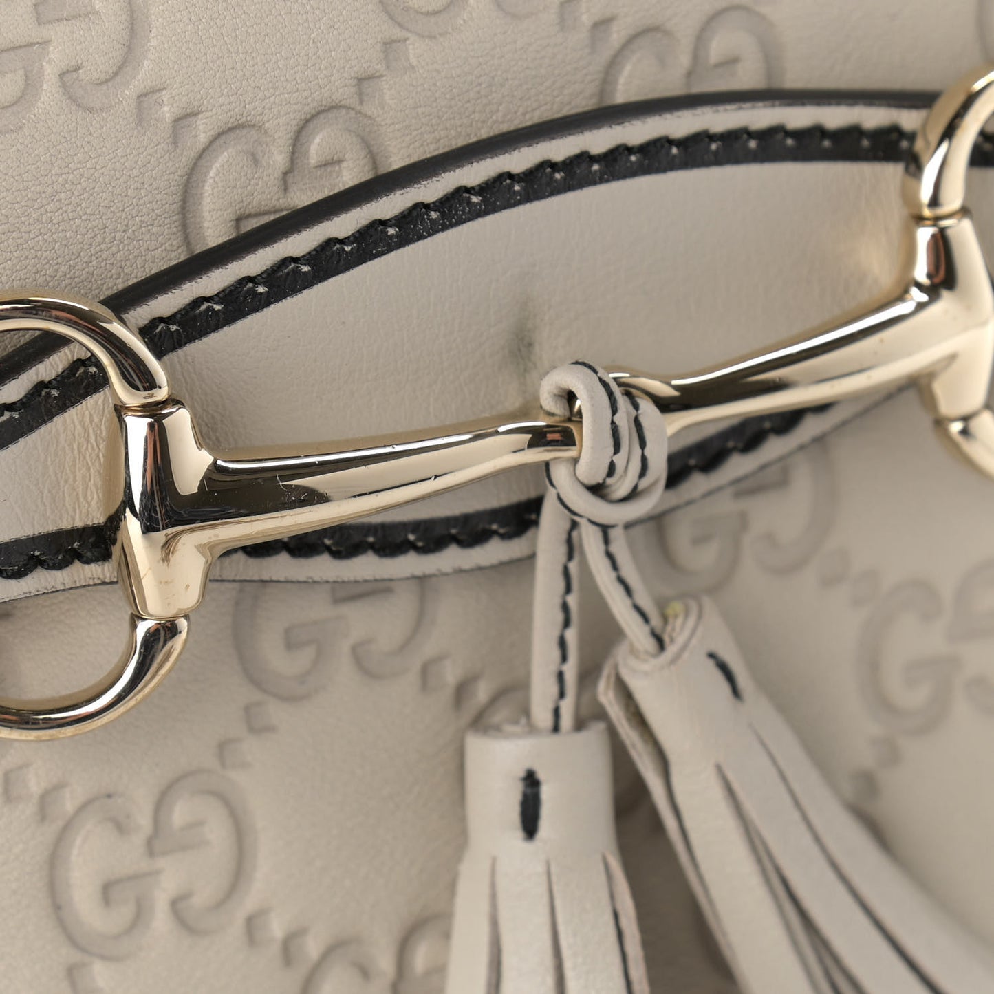 Guccissima Signature Medium Emily Hobo Mystic White