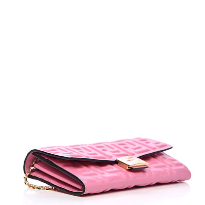 Fendi Nappa Matisse FF Embossed Continental Wallet On Chain Lollypop 4 of 13