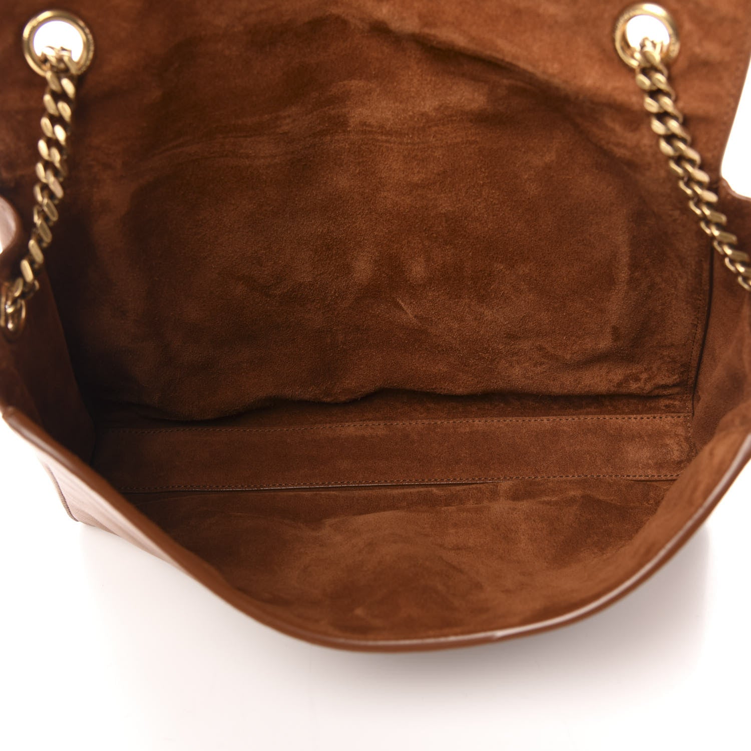 Saint Laurent Smooth Calfskin Suede Medium Reversible Monogram Kate Satchel Light Ochre 13 of 16