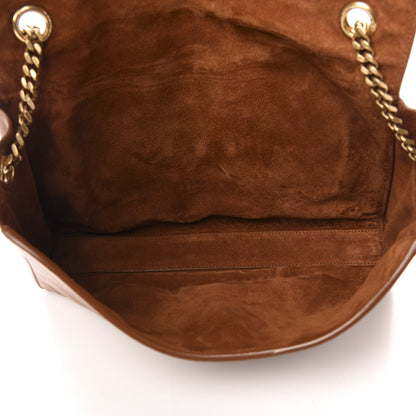 Saint Laurent Smooth Calfskin Suede Medium Reversible Monogram Kate Satchel Light Ochre 13 of 16