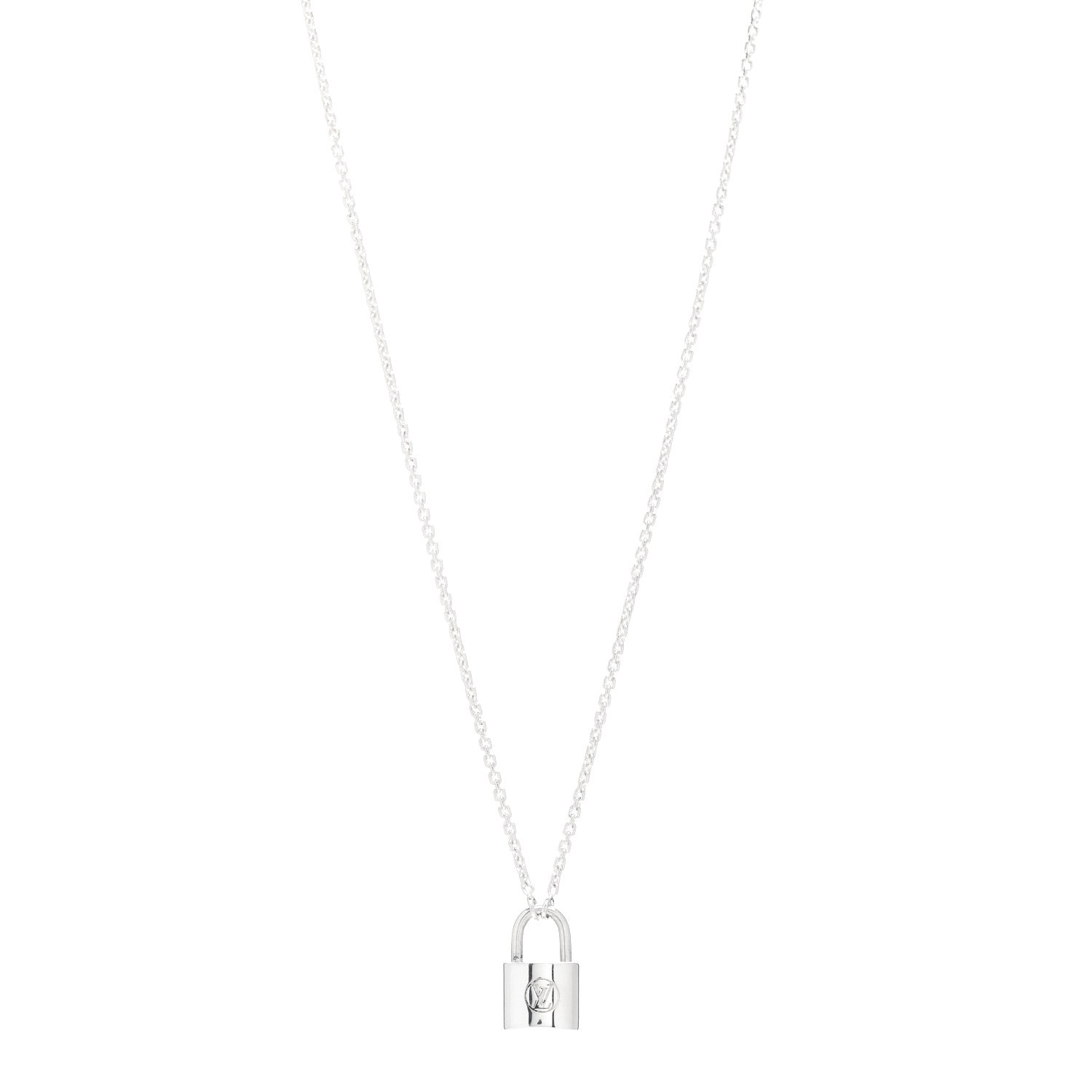Louis Vuitton Sterling Silver Lockit Necklace 1 of 4