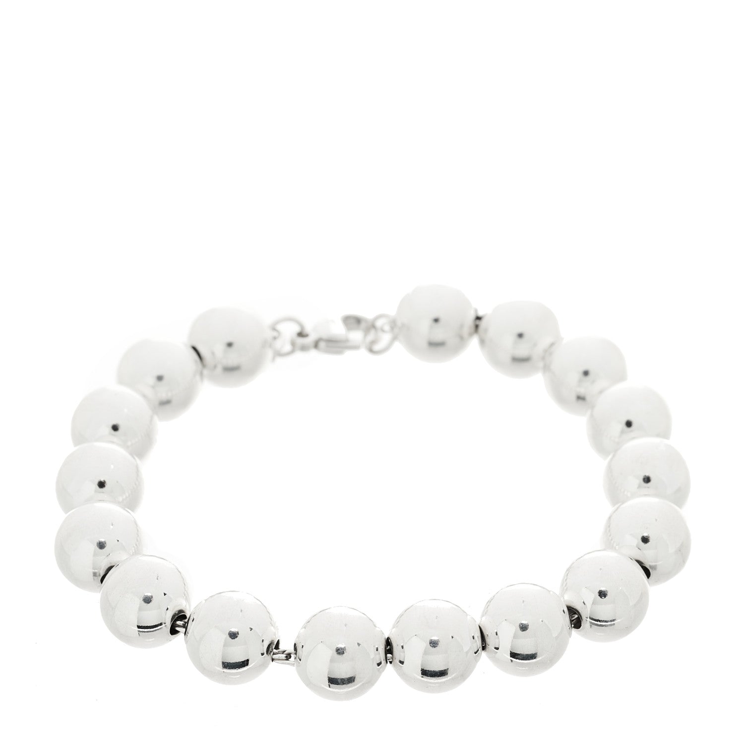 Tiffany Sterling Silver 10mm Hardwear Ball Bracelet 1 of 3