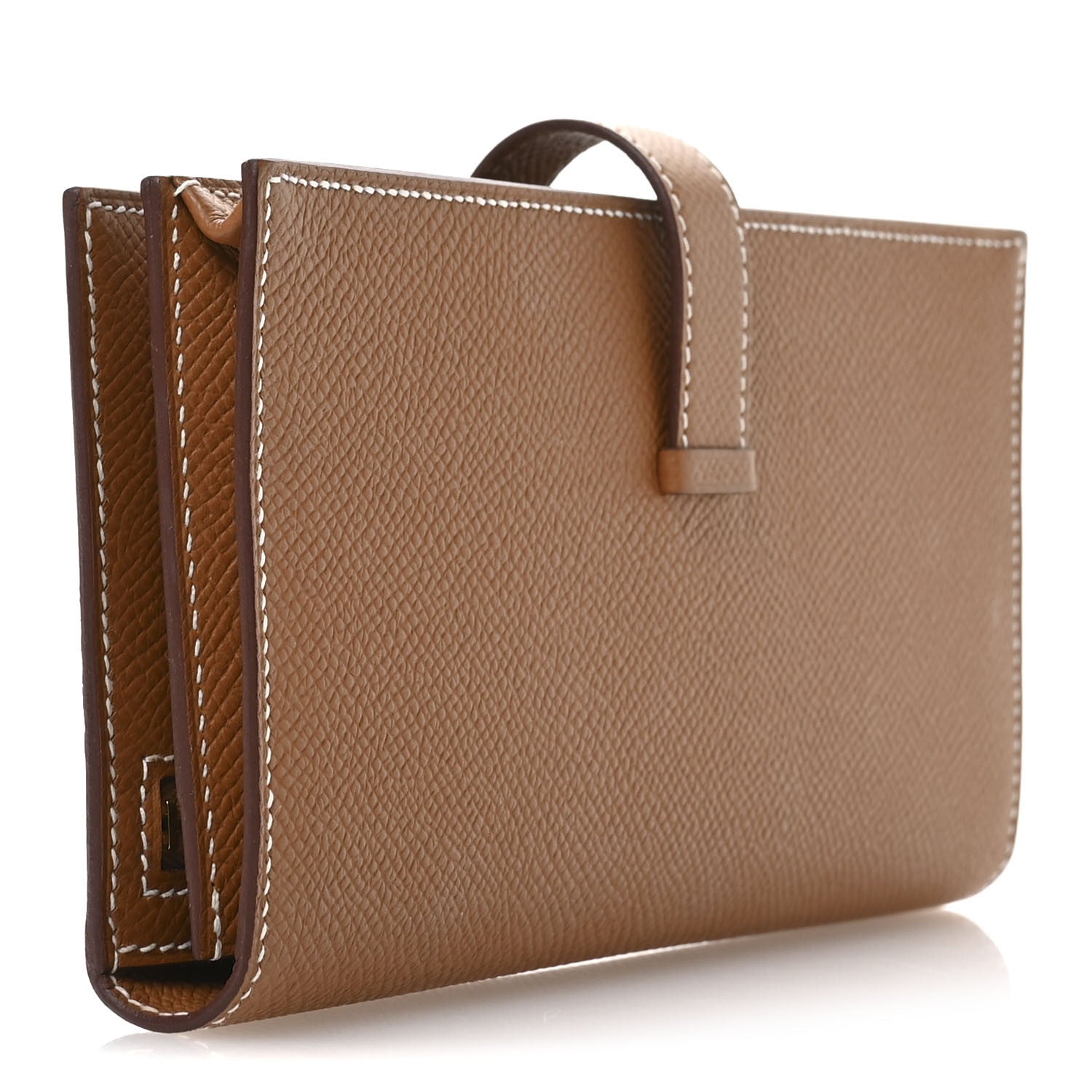 Hermes Epsom Bearn Gusset Wallet Gold 3 of 8