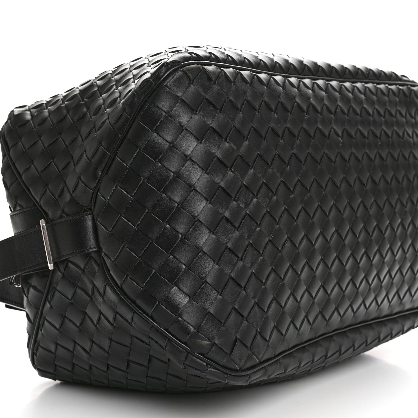 Nappa Intrecciato Travel Duffel Bag Black
