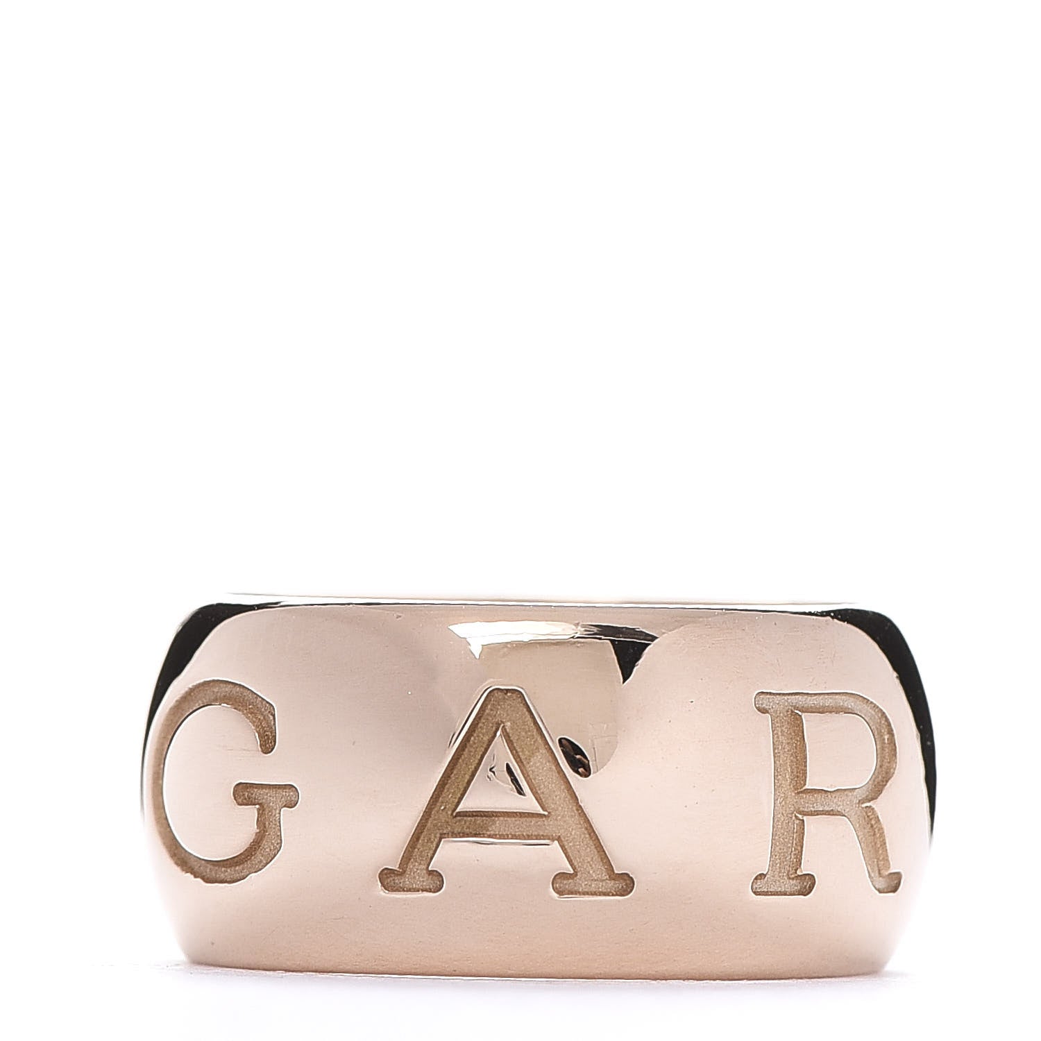 Bulgari 18K Rose Gold Monologo Band Ring 55 7.25 5 of 7
