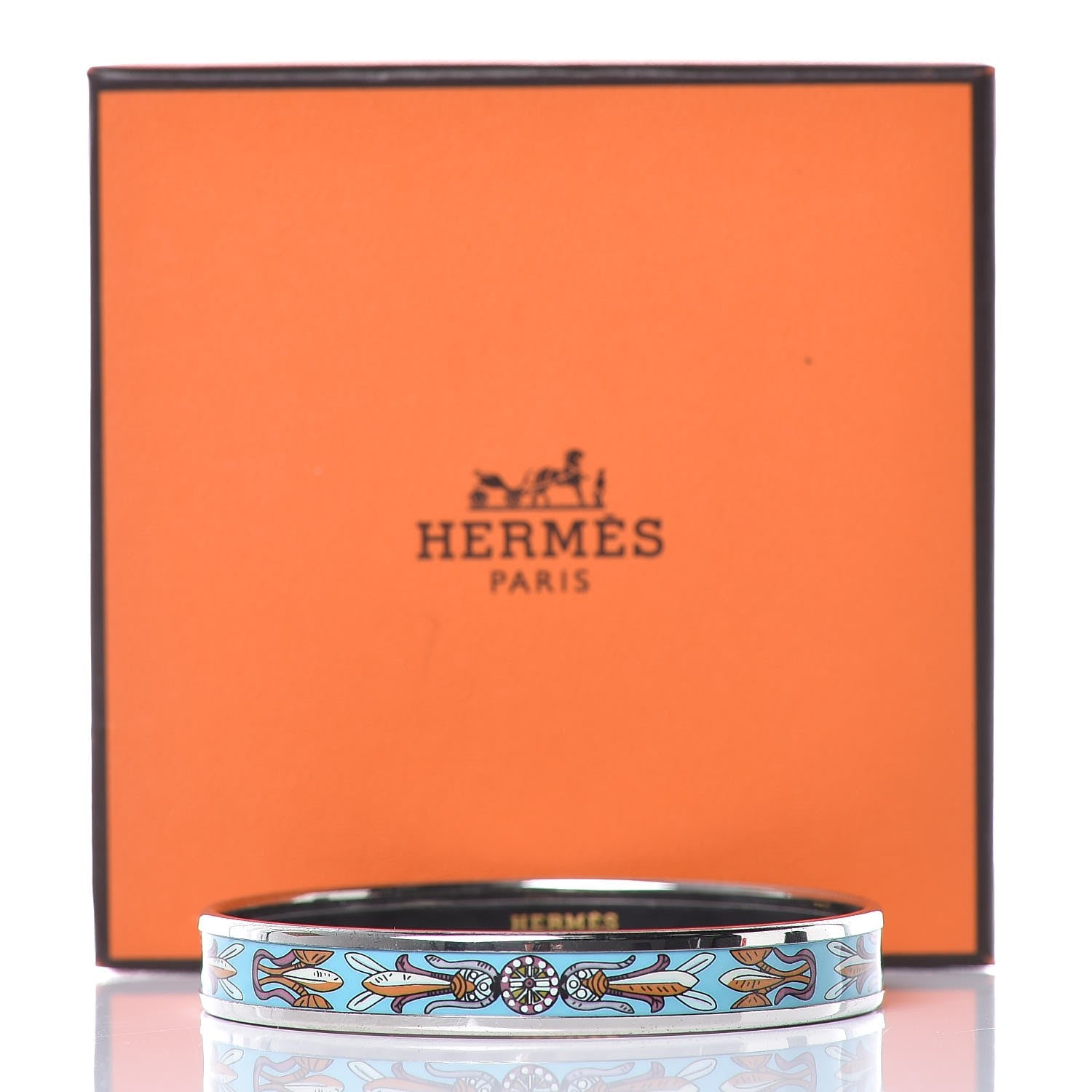 Hermes Enamel Printed Narrow Dreamcatchers Bracelet 62 6 of 6