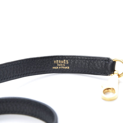 Hermes Taurillon Clemence Kelly Shoulder Strap Black 3 of 5