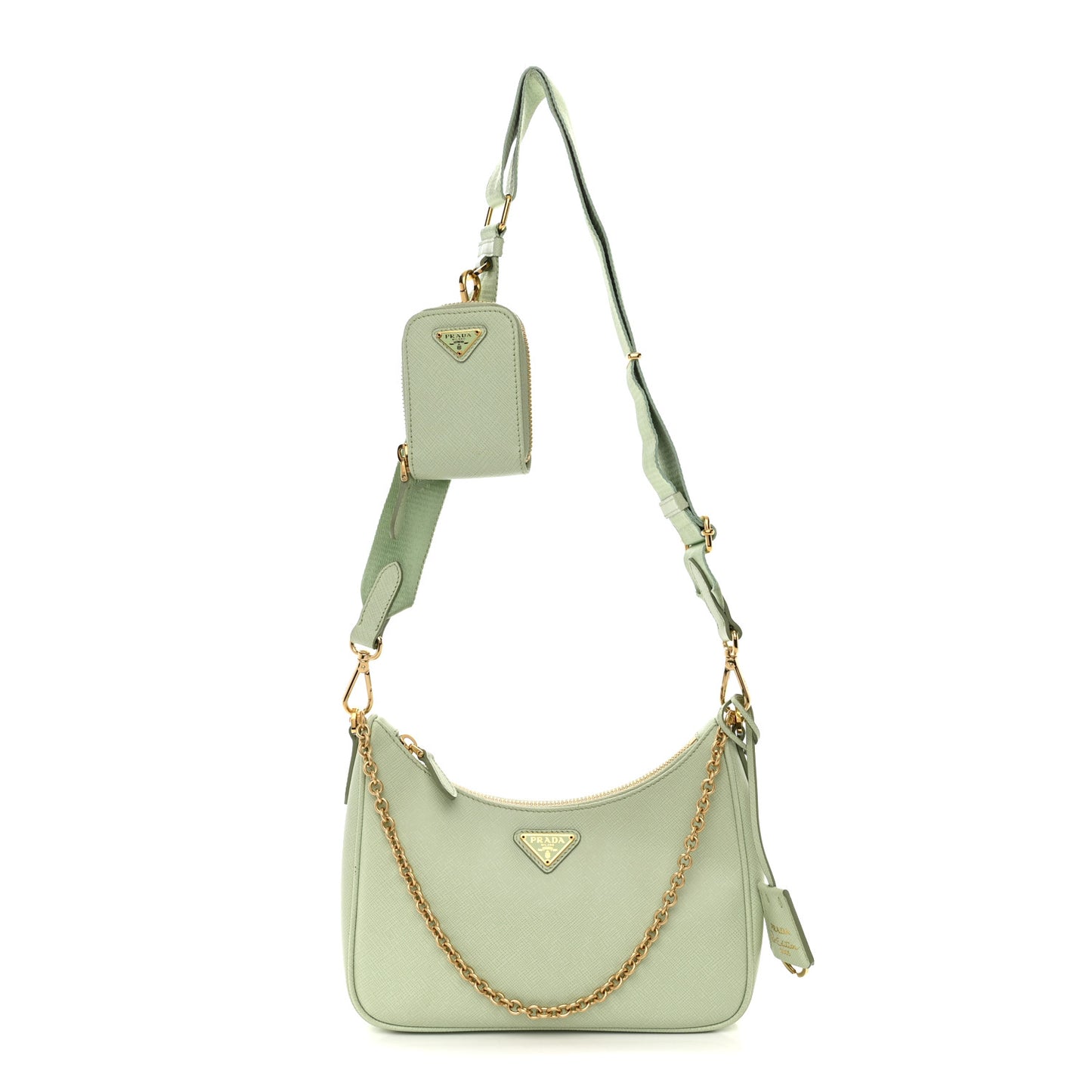 Saffiano Lux Re-Edition 2005 Shoulder Bag Acqua