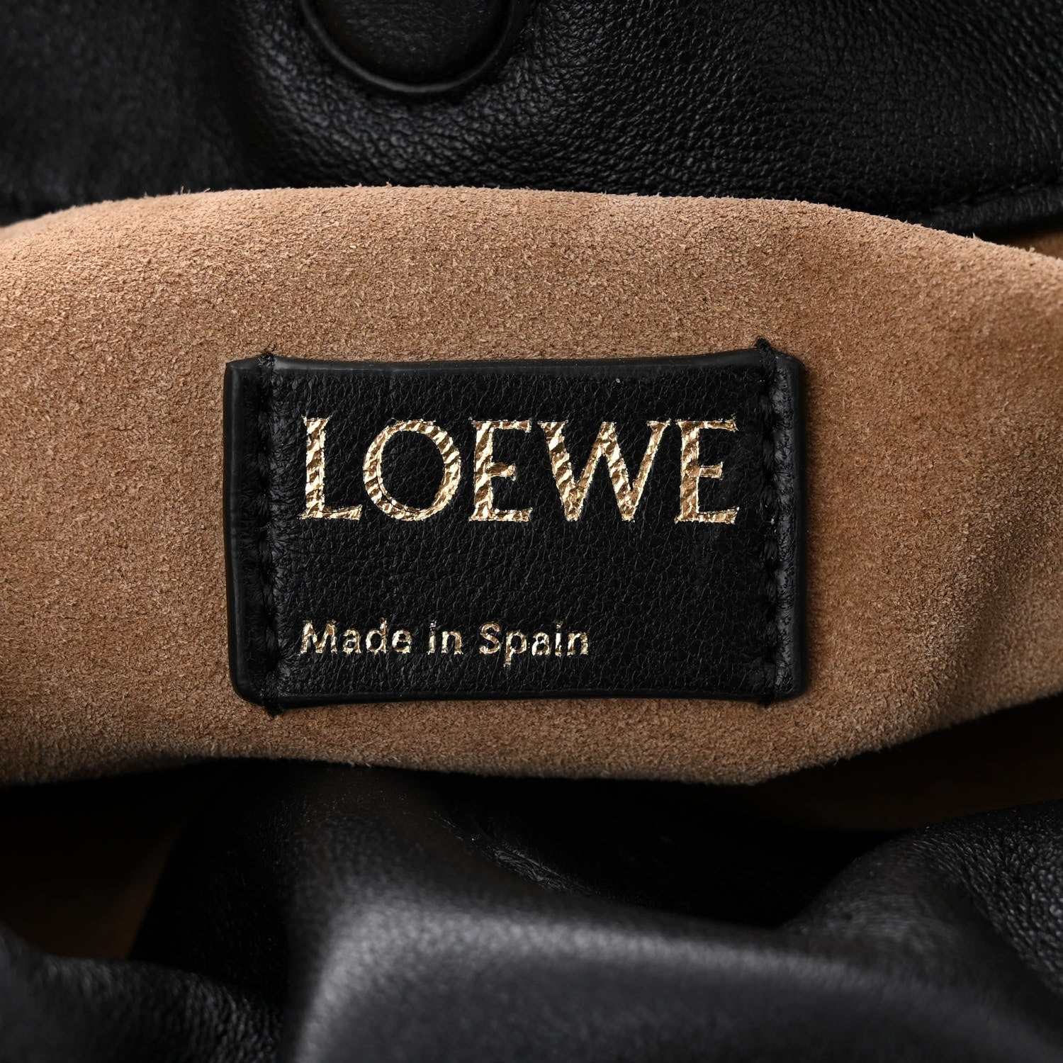 Loewe Mellow Nappa Donut Chain Flamenco Knot Clutch Black 6 of 11