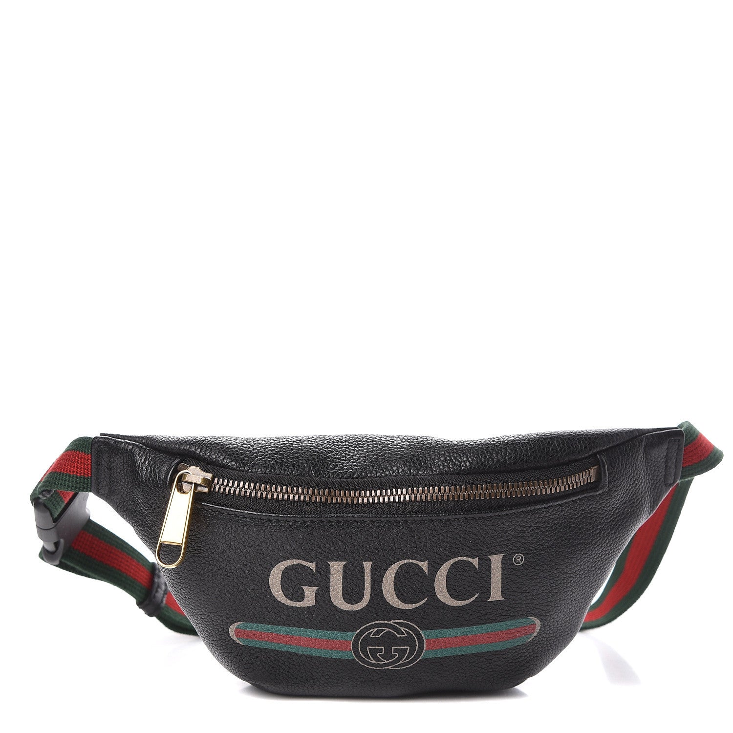 Gucci Grained Calfskin Small Logo Belt Bag Black 1 of 11