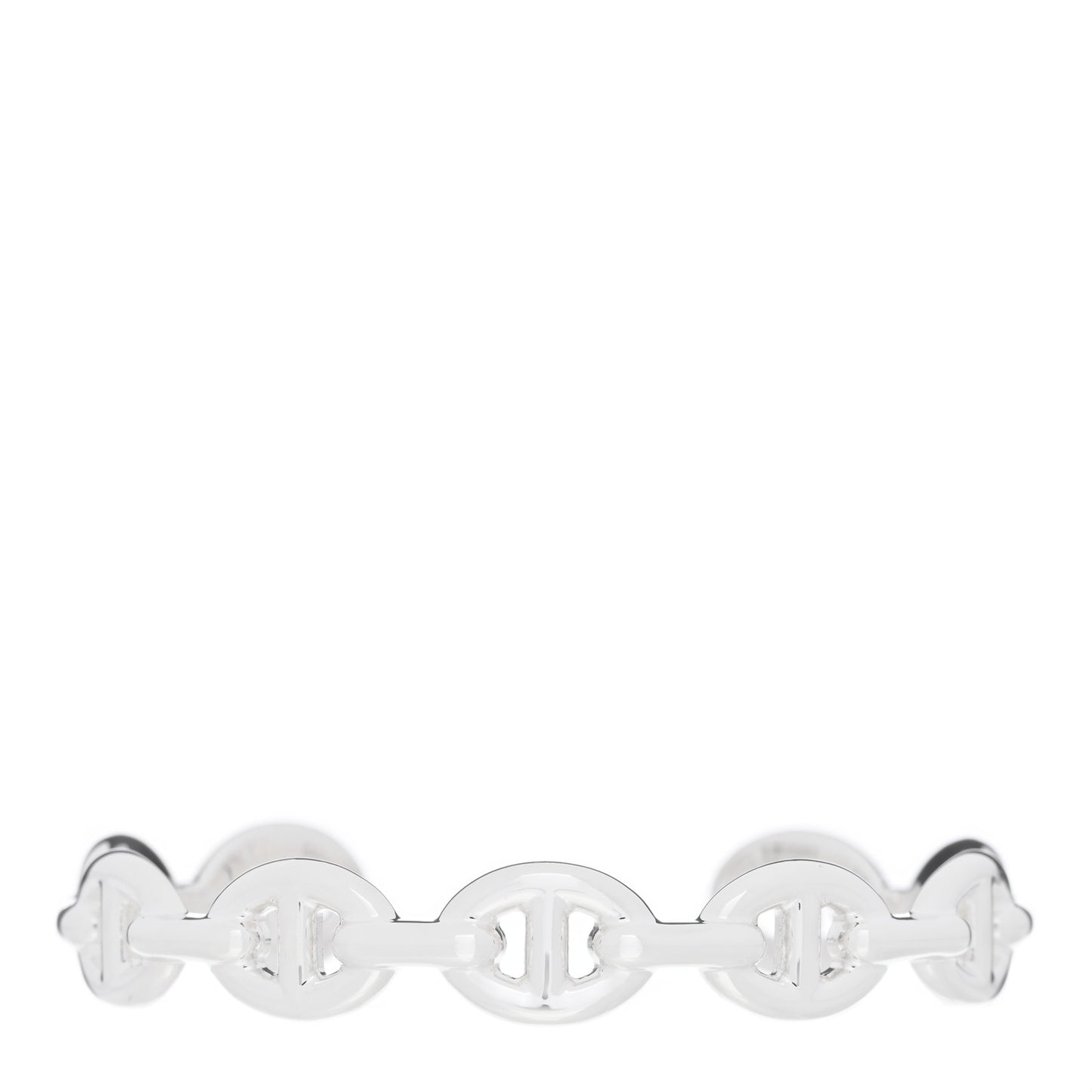 Sterling Silver MM Chaine d'Ancre Enchainee Cuff Bracelet SH