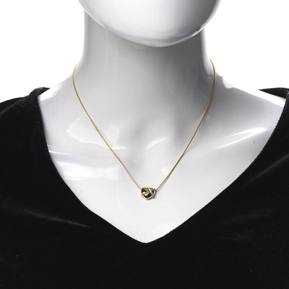 David Yurman 18K Yellow Gold Diamond Le Petit Coeur Heart Pendant Necklace 2 of 6