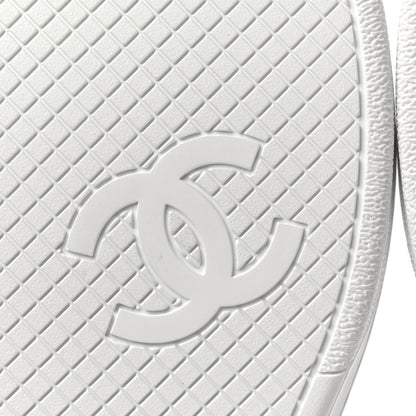 Chanel Calfskin CC Womens Sneakers 39 White 7 of 10