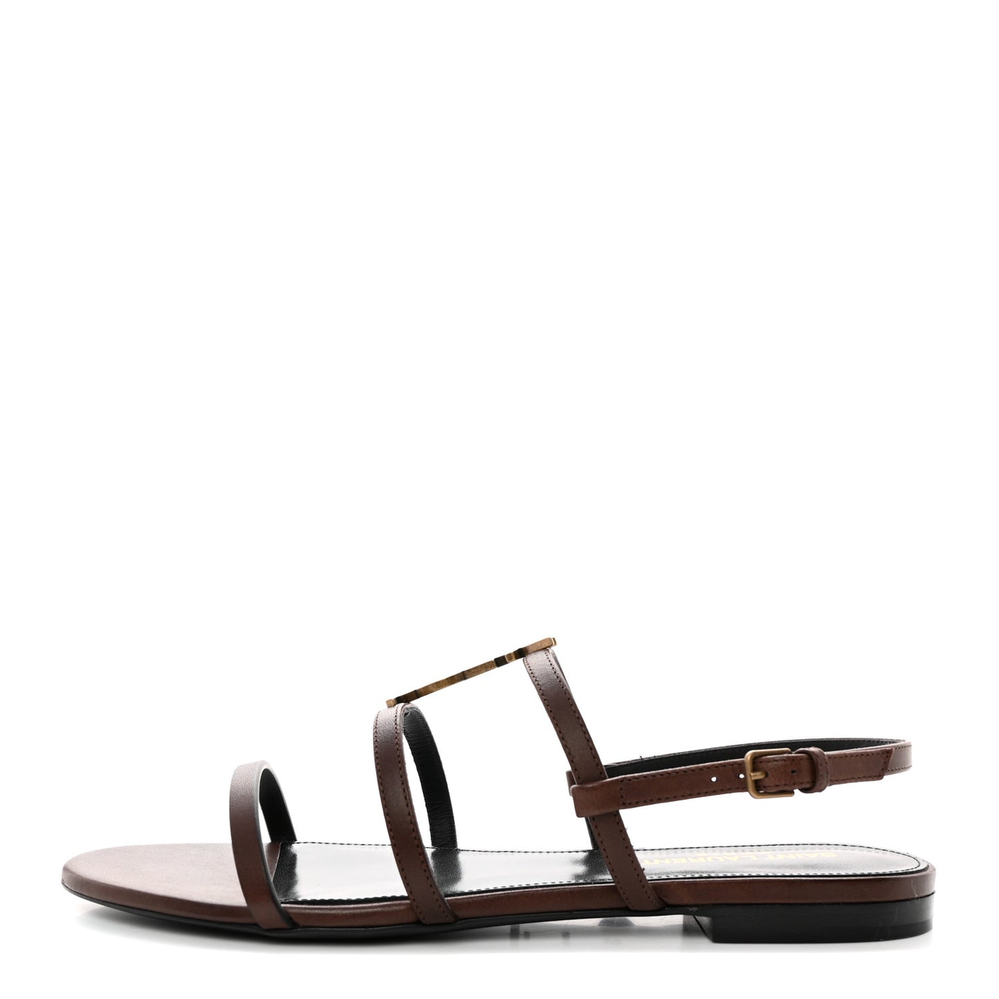 Calfskin Cassandra Monogram Sandals 38 Moro