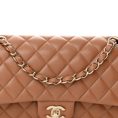 Chanel Lambskin Quilted Medium Double Flap Brown 8 of 12