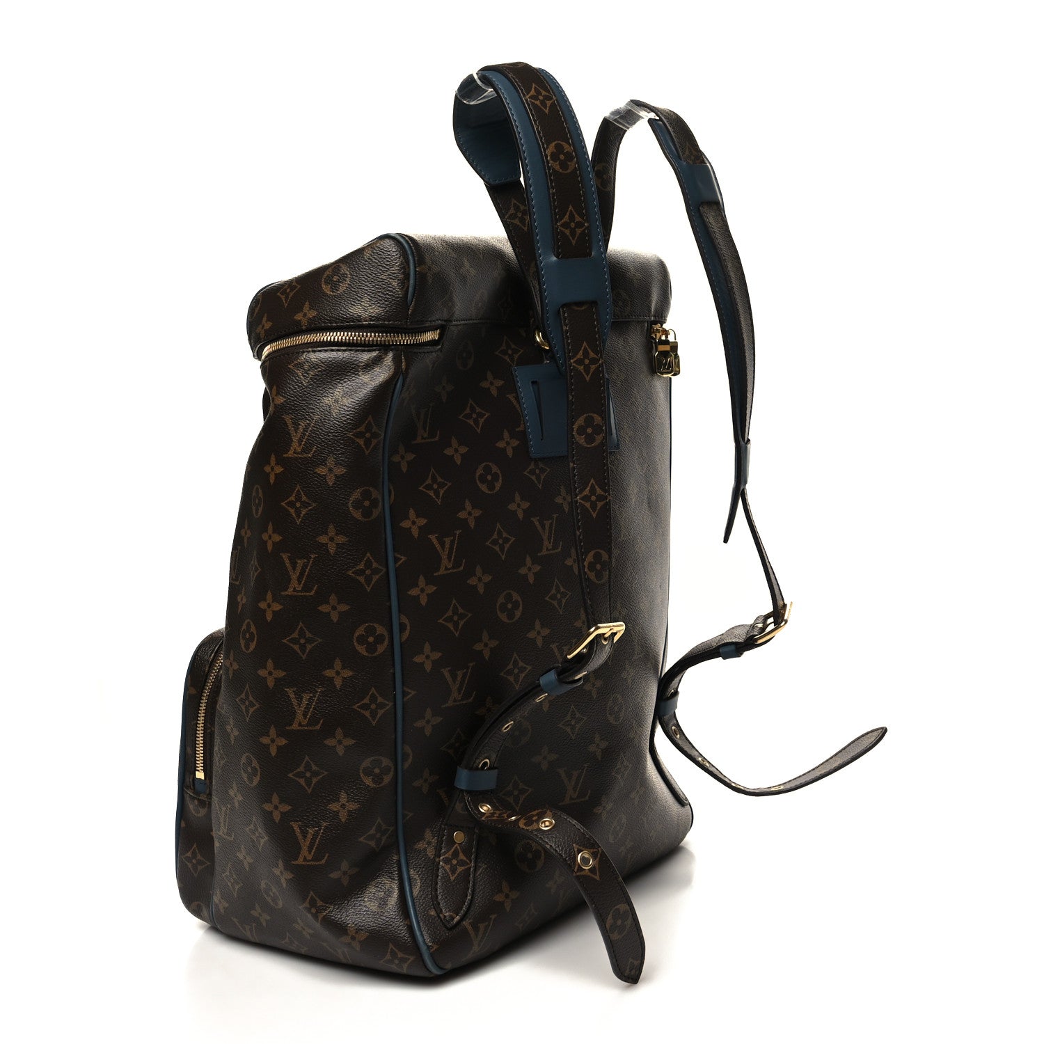 Louis Vuitton Monogram Cuir Slate Backpack Blue 2 of 11
