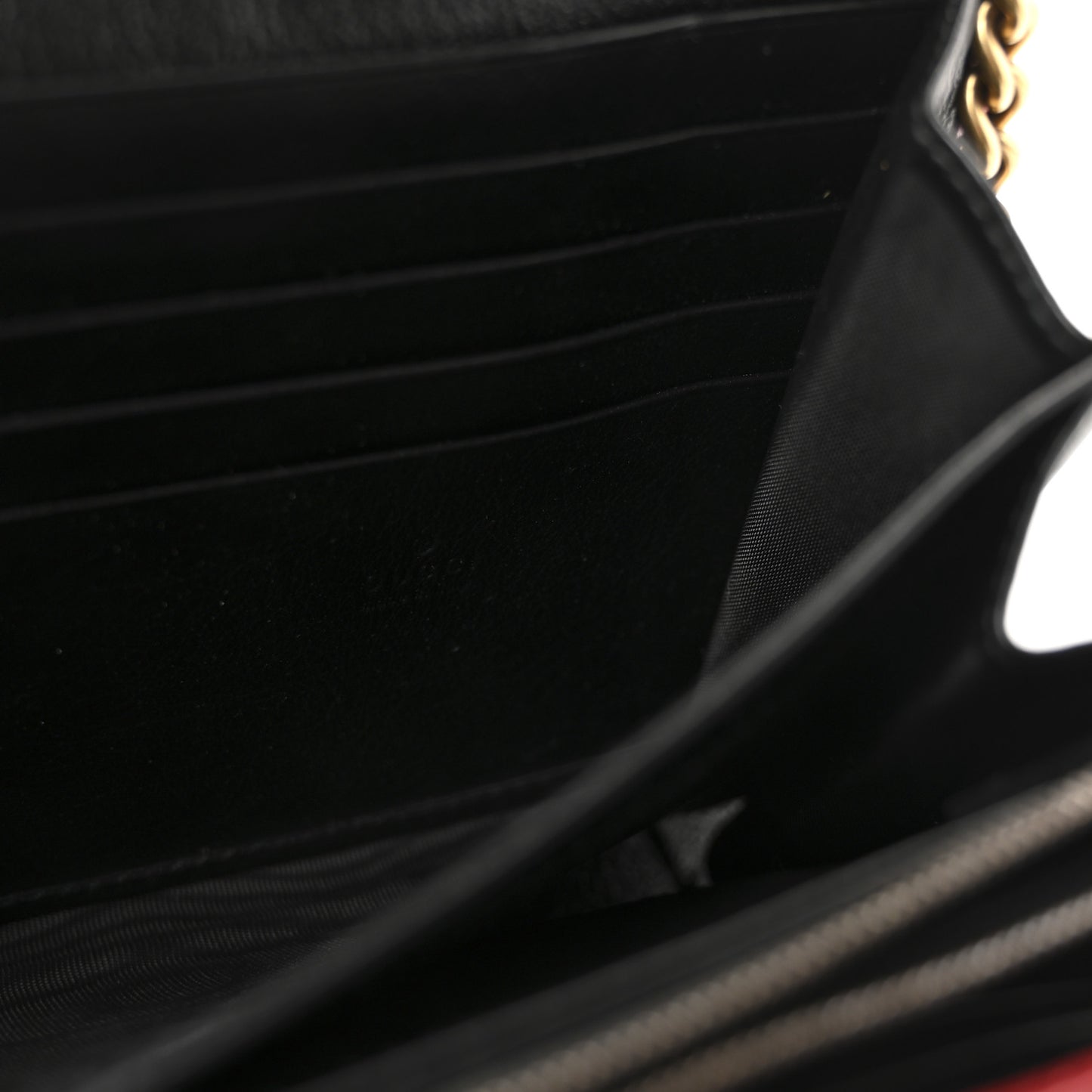 Azalea Calfskin Matelasse Diagonal Patchwork Torchon GG Marmont Chain Wallet Black Beige Romantic Cerise
