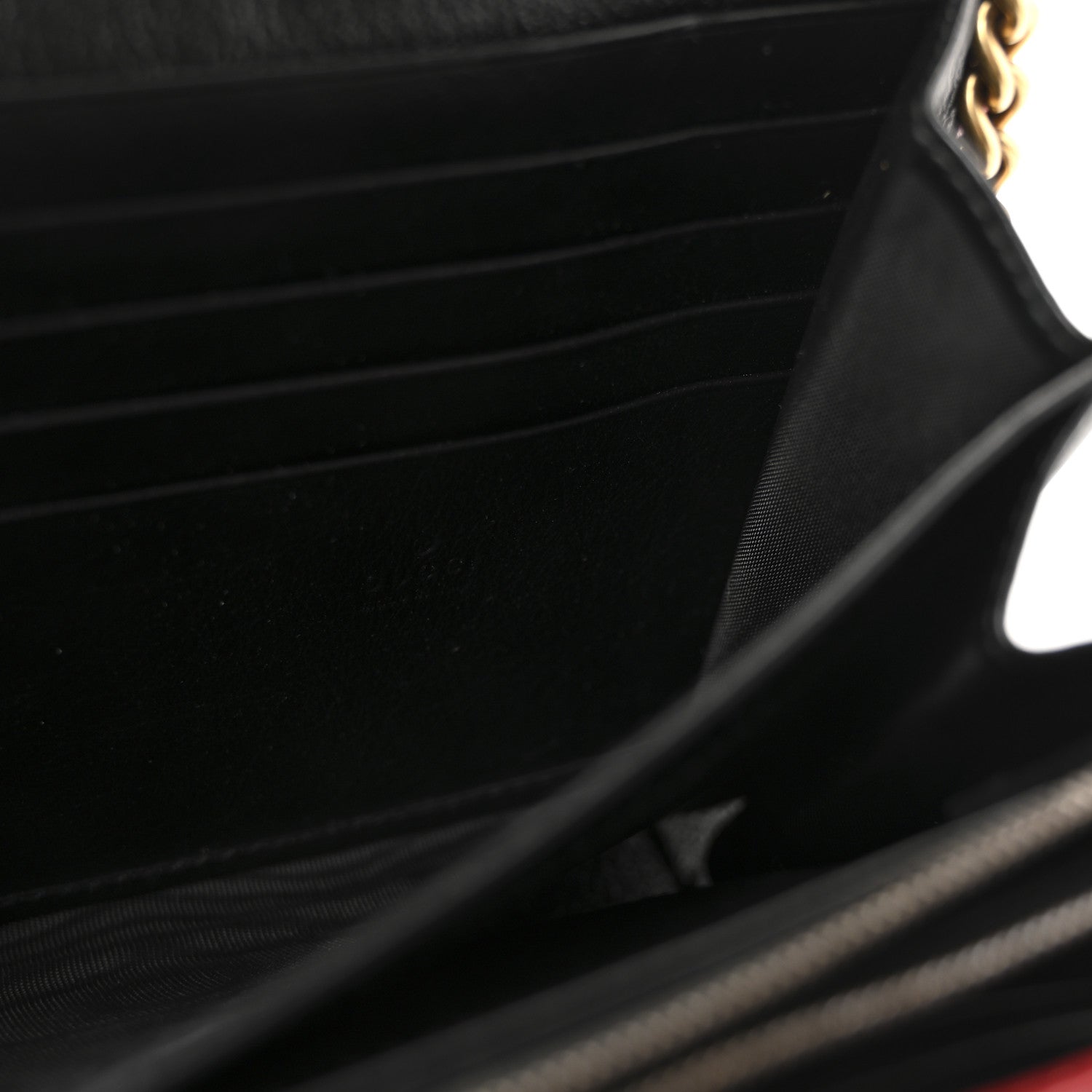Gucci Azalea Calfskin Matelasse Diagonal Patchwork Torchon GG Marmont Chain Wallet Black Beige Romantic Cerise 6 of 9