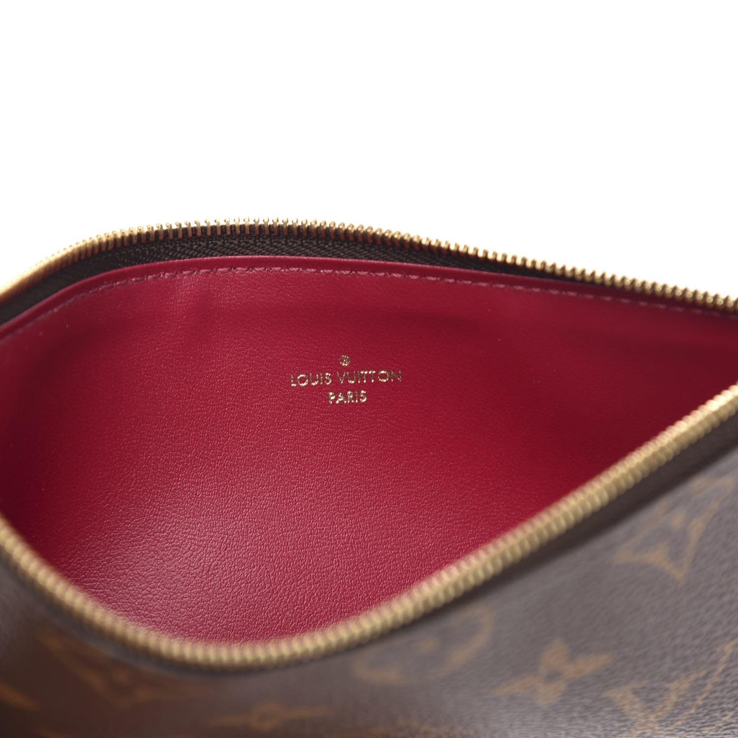 Louis Vuitton Monogram Felicie Chain Wallet Zippered Insert Fuchsia 6 of 6