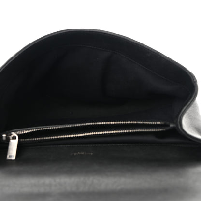 Saint Laurent Sheepskin Matelasse Chevron Monogram Large College Satchel Black 5 of 10