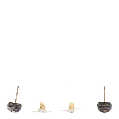 Chanel Resin CC Earrings Purple Gold 3 of 4