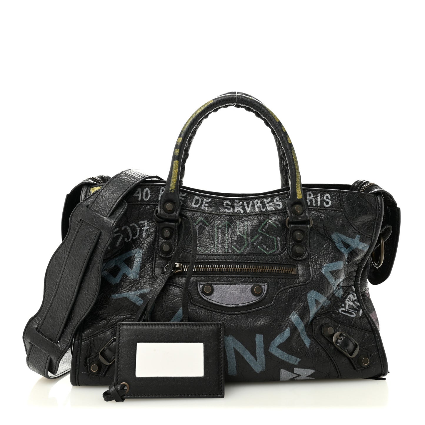 Agneau Graffiti All Over Classic Hardware S City Black Multicolor